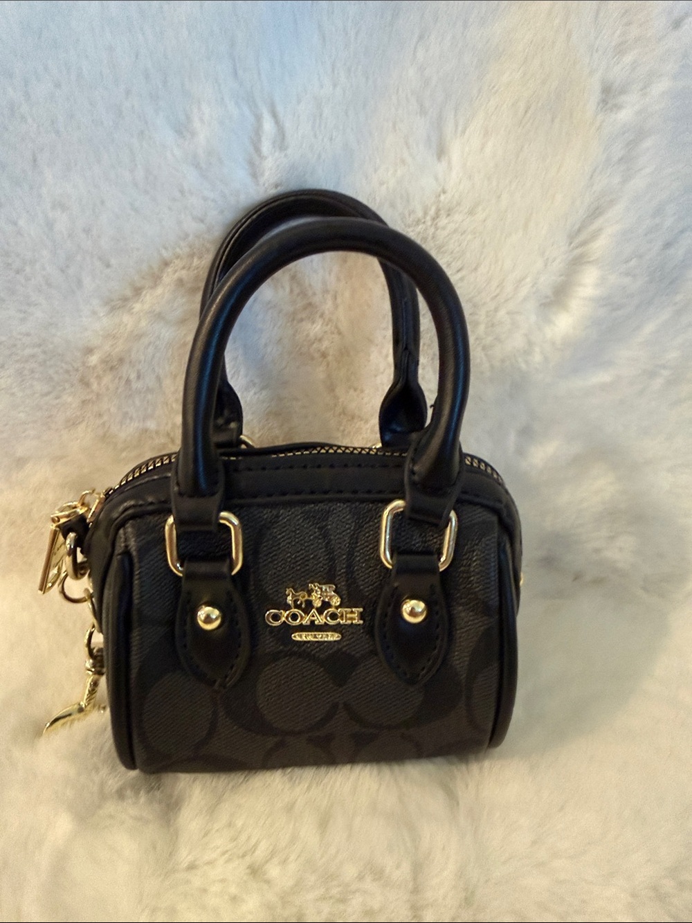 NWOTSource Unknown Black Mini Satchel with Gold Hardware
